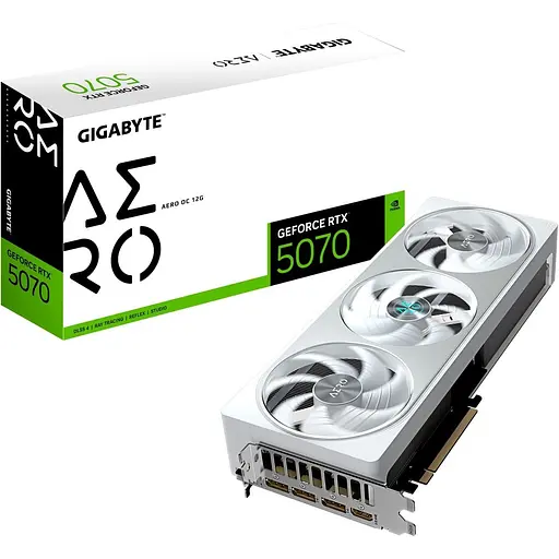 Видеокарта Gigabyte GeForce RTX 5070 AERO OC 12G (GV-N5070AERO OC-12GD) UA [134104]