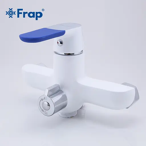 F2234 Змішувач для ванни довгий гусак білий Ø35 Frap 1/10 Білий - фото 4