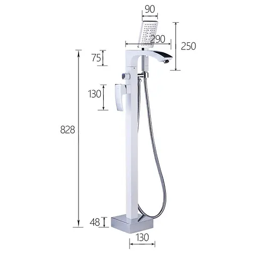 Смеситель для ванны Gappo Jacob G3007-8 - фото 3