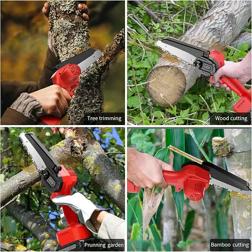 Акумуляторна мініцепна пила Ginarelo Small - чіпкі пили Ручні легкі зовнішні електроінструменти для різання дерев Обрізання гілок - фото 4