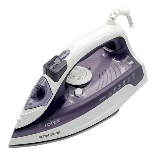 Прасувальна праска Rotex RIC42-C Ultra Glide Керамічне покриття 2400Вт Резервуар 270мл Бузковий / Білий - фото 1