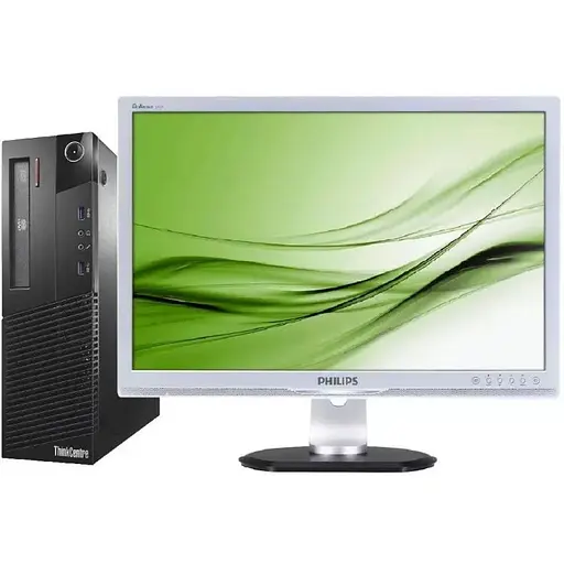 Комплект Комп'ютер Lenovo ThinkCentre M93p SFF (i3-4130/8/240SSD) + Монітор 24" Philips 240P2 Б/В - фото 1