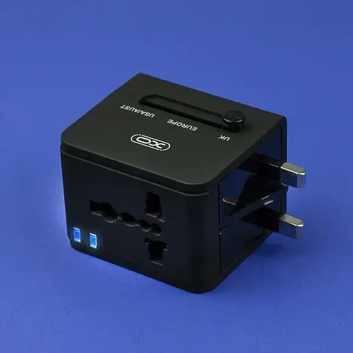 Переходник зарядное на все розетки мира Adapter XO WL-01 EU-US-UK - фото 3