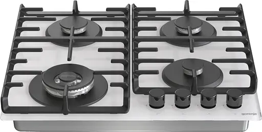 Варильна поверхня Gorenje газова на склі, 60см, чавун, білий - фото 5