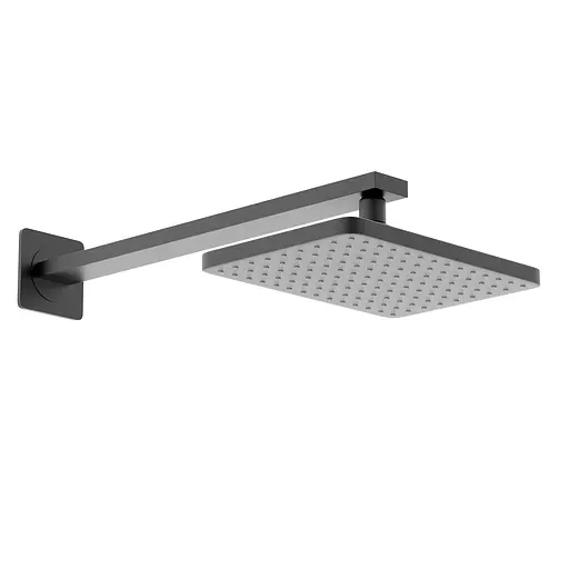 Душевая система скрытого монтажа с термостатом и изливом Imprese Bilovec верхний душ 260x188 мм ABS black matt t04800910STC, Черный матовый - фото 5