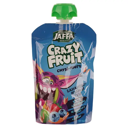 Упаковка смузи-пюре Jaffa Crazy Fruit Бананово-ягодный бум 1.6 л (100 мл x 16 шт.) - фото 2