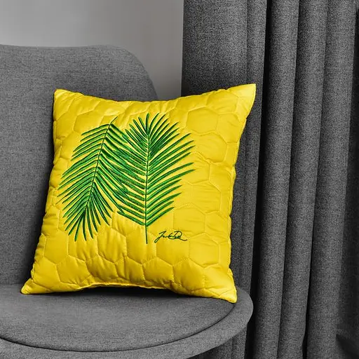 Подушка декоративная Ideia Тропикал с вышивкой гипоаллергенная 40х40 см (8000035907) - фото 5