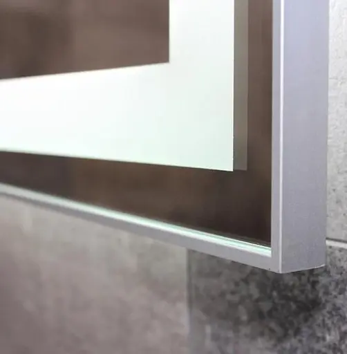 Дзеркало Dusel DE-M0061S1 Silver 75x100 см з годинником, Сірий - фото 6