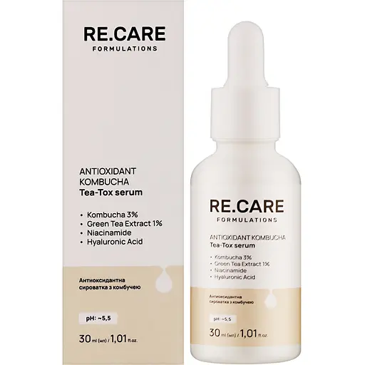 Антиоксидантная сыворотка с комбучей Re.Care Antioxidant Kombucha Tea-Tox Serum 30 мл