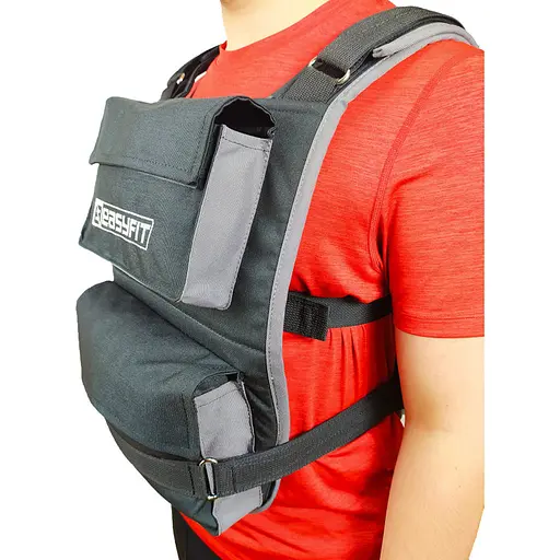 Жилет-утяжелитель EasyFit до 20 кг наборной с филерами (EF-WTV-200) - фото 1