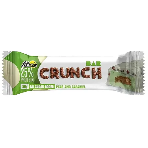 Батончик FitWin Crunch Bar 25%, 50 грам - Груша-карамель - фото 1
