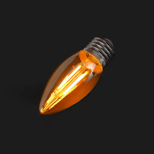 Лампа Brille LED E27, 6W WW C35 COG матове золото 220 В - фото 2