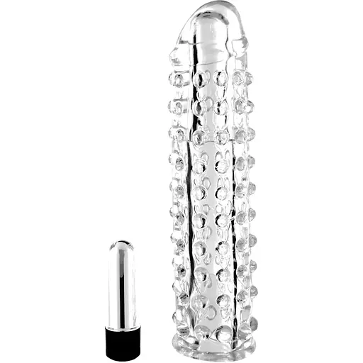 Насадка на пенис Seven Creations Vibro Penis Sleeve 16 см прозрачный