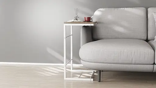 Столик Терри Ferrum-decor 650x440x330 Белый металл ДСП Дуб Сонома Трюфель 16 мм (FRD-104659) - фото 3