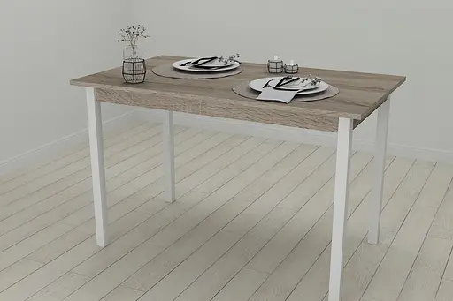 Стол кухонный Ferrum-decor Марио 75x120x70 Белый ДСП Сонома Трюфель 16мм (FRD-106327)