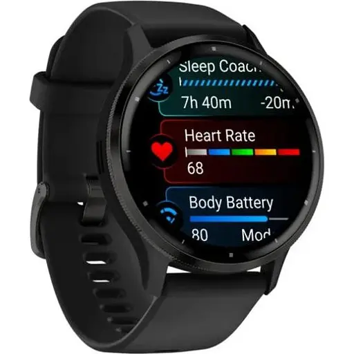 Смарт-часы Garmin Venu 3 Slate S. Steel Bezel w. Black Case and S. Band (010-02784-01) - фото 3