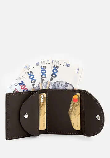 Кожаный кошелек 2.2 темно-коричневый - фото 6