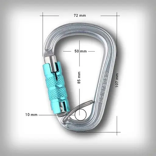Карабін Edelrid HMS Bruce Steel Triple FG Silver (1017-738070003290) - фото 4
