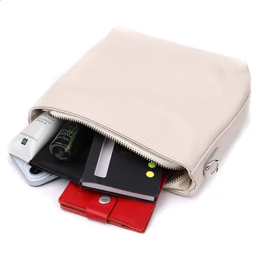 Повседневная плечевая сумка Vintage из натуральной кожи 22х17.5х7.5 см sum0027582 - фото 8