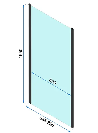 Душова кабіна Rea Rapid Slide 90x140 black REA-K6422 + REA-K6404, Чорний матовий, Універсальна, прозорий - фото 7
