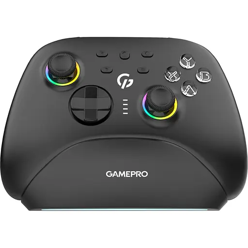Геймпад GamePro с зарядной станцией BT 5.3/USB/2.4 ГГц (Switch/PC/iOS/Android) RGB Black (GPX13BDOC)