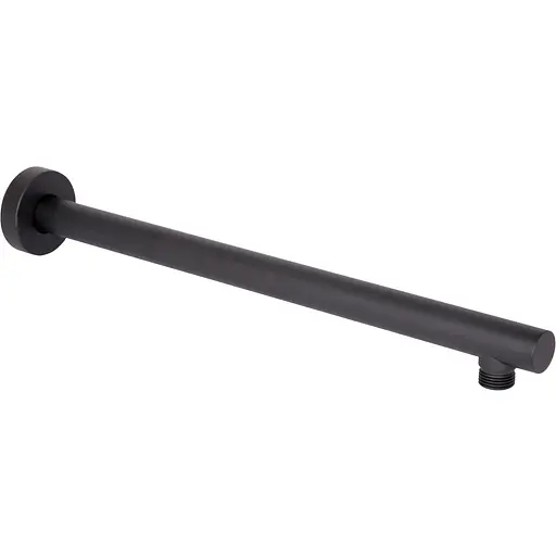 Кронштейн для верхнього душу Qtap Trubice 400 мм округлий QTTRU120BLM45927 Black matt Чорний матовий - фото 1