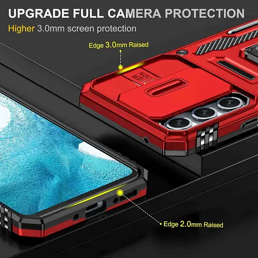 Чохол Epik ударостійкий Camshield Army Ring для Samsung Galaxy A36 5G/A56 5G Червоний/Red - фото 6