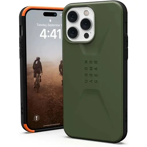 Оригінальний провоударний чохол UAG Civilian для iPhone 13 Pro (6.1") Olive (11315D117272) - фото 2