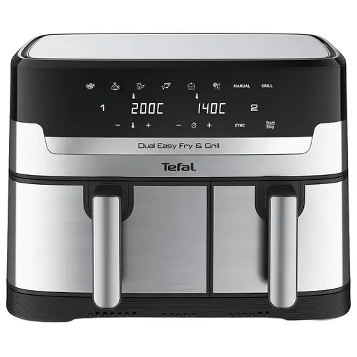 Аэрогриль Tefal Easy Fry Dual Essential 2700 Вт черный (EY901N10) - фото 1