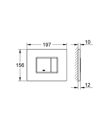 Клавіша змиву для унітазу, нержавіюча сталь Grohe Skate Cosmopolitan 38776SD0, Нержавіюча сталь - фото 4