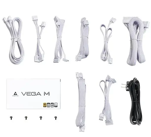 Блок живлення Chieftec Vega M 850W ATX 3.1 80+ Gold White (PPG-850-CW) - фото 6