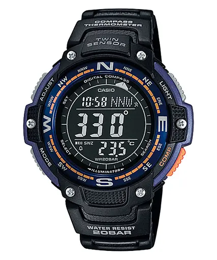 Часы наручные мужские электронные стильные спортивные Casio SGW-100-2BER (модуль №3157)