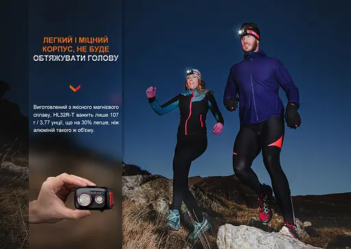 Ліхтар налобний Fenix HL32R-T чорний - фото 7