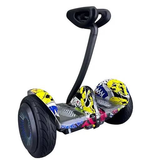 Гироскутер Ninebot Mini С Ручкой Желтый граффити - фото 1