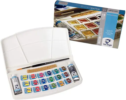 Набір акварельних фарб VAN GOGH 18 кювет+2х10 мл - фото 2