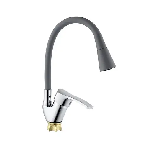 Смеситель для кухни с силиконовым изливом Champion YUB 011-279 MI6425 Хром - фото 1