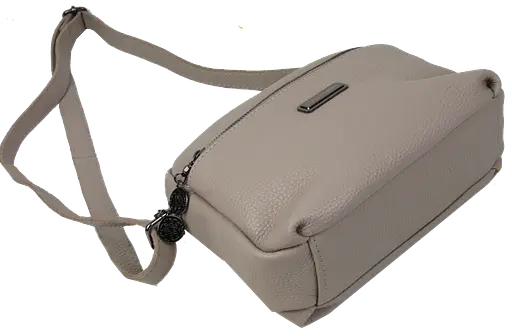 Женская кожаная сумка Borsacomoda на плечо песочная sum0028715 - фото 5