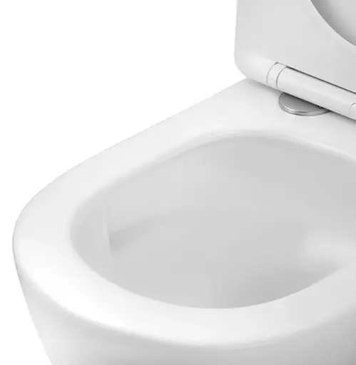 Унитаз подвесной безободковый Kroner Harz WHI483632 TORNADO с сиденьем (KH483632WHIT) (CV032967) - фото 6