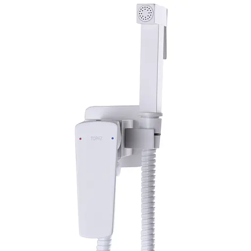 Набор гигиенического душа скрытого монтажа Topaz Lexi TL 21106-H57-W латунь белый глянец, белый - фото 7