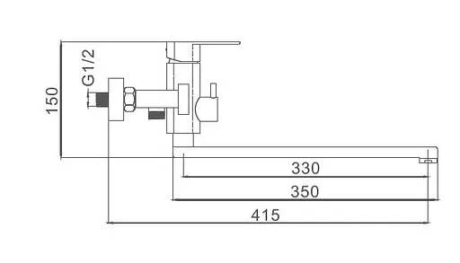 Смеситель для ванны длинный гусак Ø35 Frap 1/8 F22805 (H805) Нержавеющая сталь - фото 2