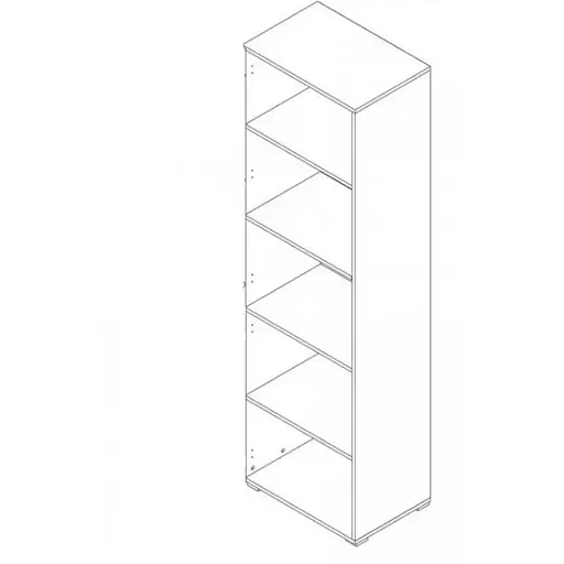 Пенал-витрина Гербор Офис Лайн REG 2W2D/79/220 Дуб сонома (GRB-1069) - фото 2