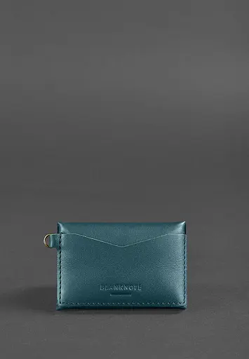 Женская кожаная монетница с клапаном 1.0 зеленая - фото 6