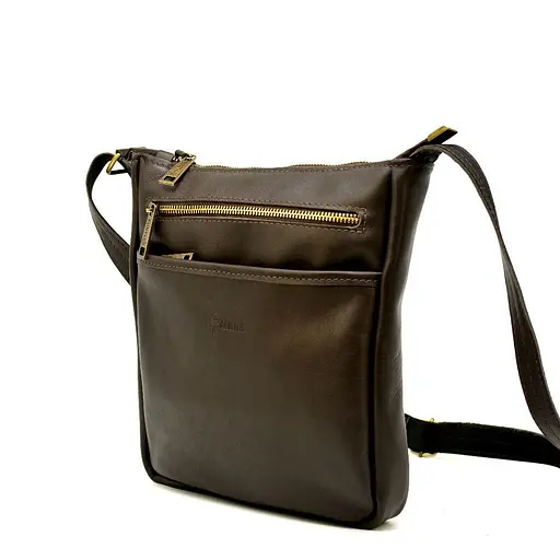 Кожаная мужская сумка через плечо TARWA 22х25.5х3.5 см sum0025834 - фото 1