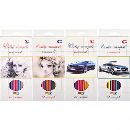 Олівець 12 кольорів CR555-12 White Night "С" - фото 1