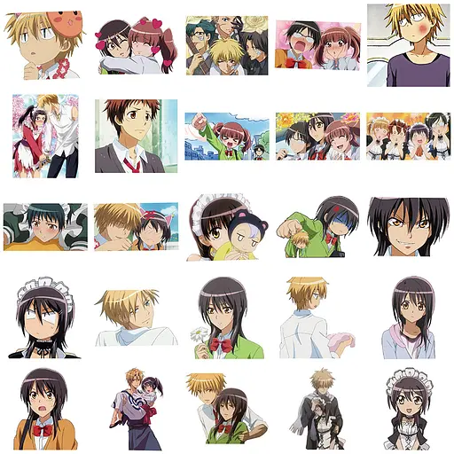 Стікерпак Президент студради - покоївка! Набір наклейок GeekLand Kaichou wa Maid-sama! 50 штук - фото 2