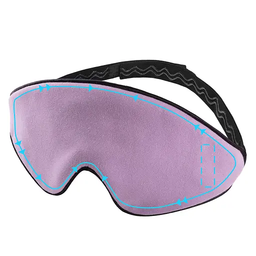 Маска для сну з бавовни «Чумацький Шлях» 3.1 з антиковзкою гумкою. Пов'язка на очі з бавовни українського виробництва в Подарунковій упаковці Лаванда (1183-02) - фото 2