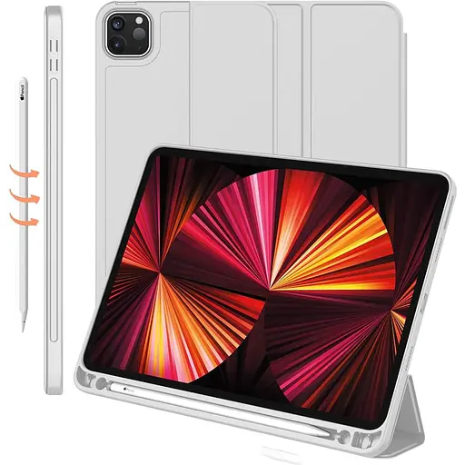 Чохол-книжка CDK для Apple iPad Pro 11" 3gen 2021 екокожа/силікон Smart Case cлот стилус (011190) grey