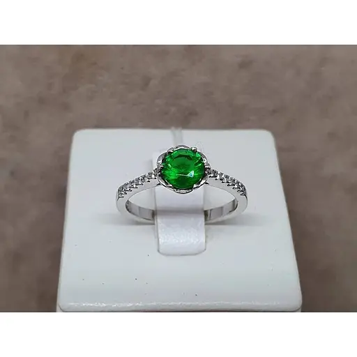 Серебряное кольцо TOP Silver с фианитом. 9510168З 17,5 - фото 4