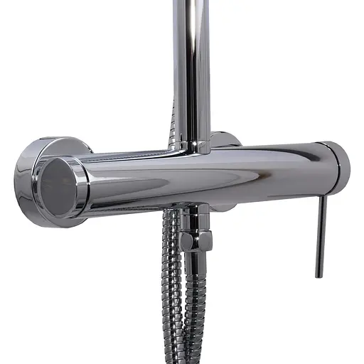 Душова система TOPAZ LOFT TLF 32702-H75-C настінна хромована з одноричажним змішувачем для ванної кімнати - фото 2