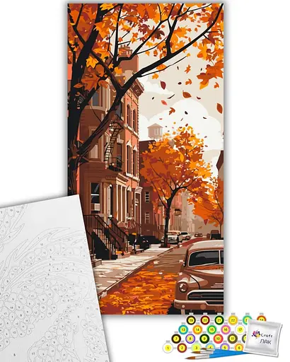 Набор для росписи ArtCraft Осень в городе 40 x 80 см (11062-AC) - фото 2